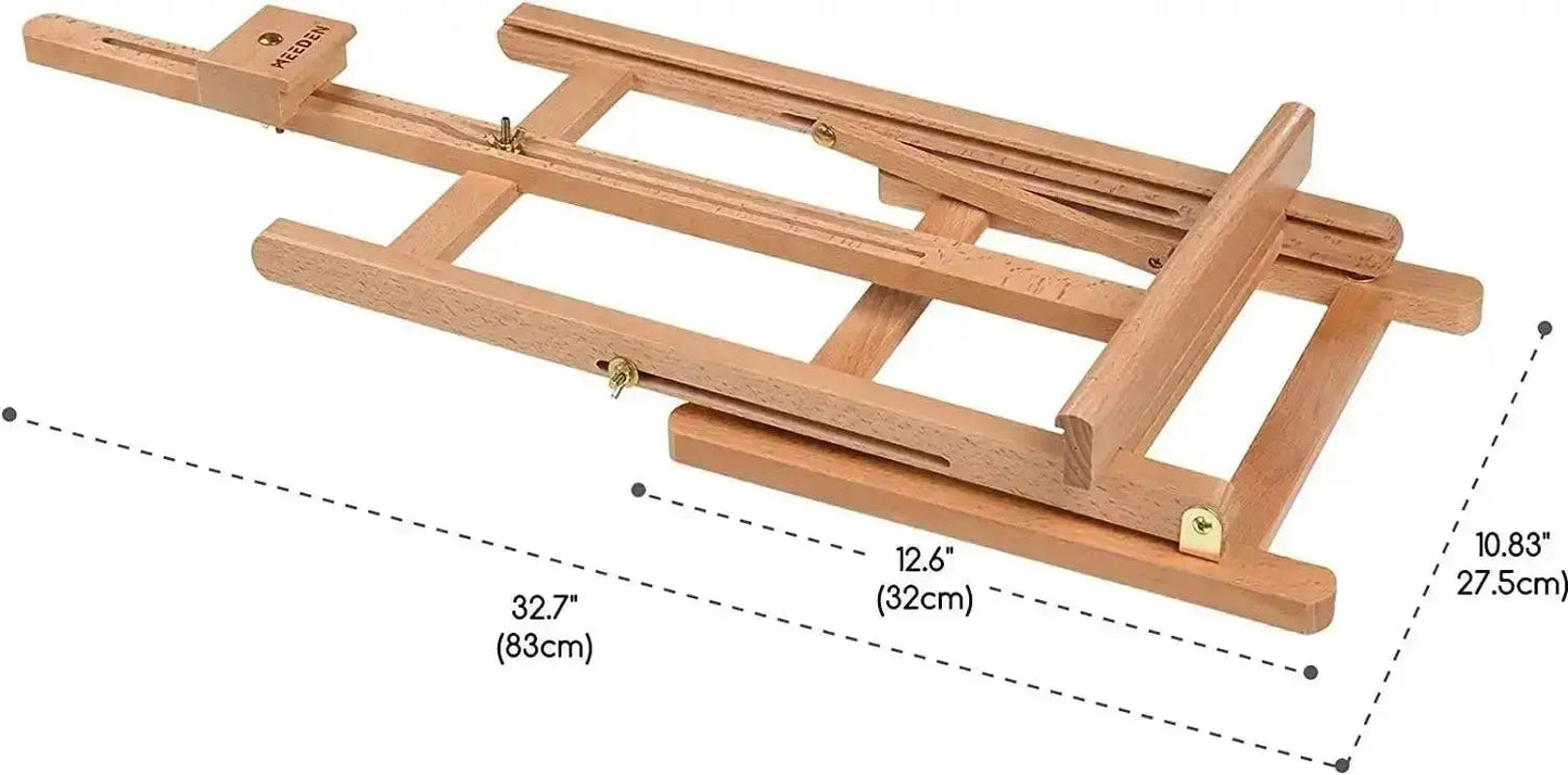 MEEDEN Large Table Easel in natural beechwood, folded flat for storage