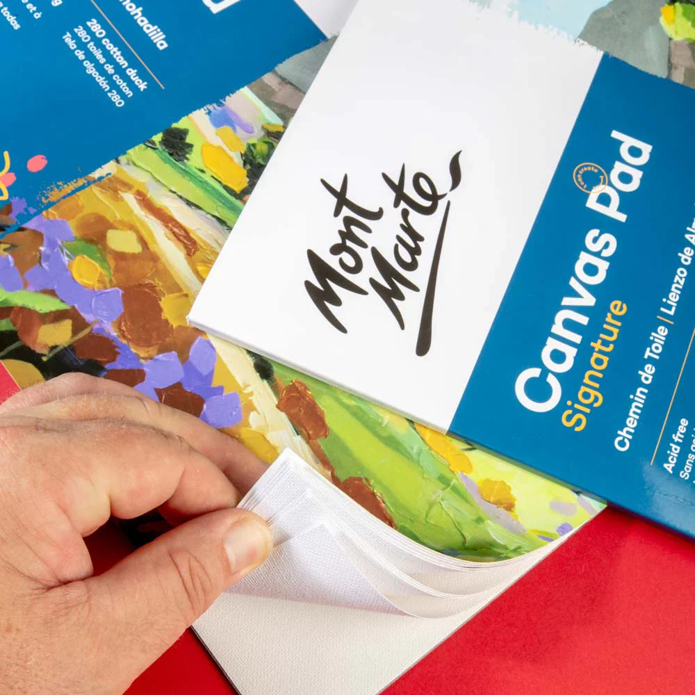 Canvas Pad Signature 10 Sheet A4 (8.3 x 11.7in) - Mont Marte - Glowish