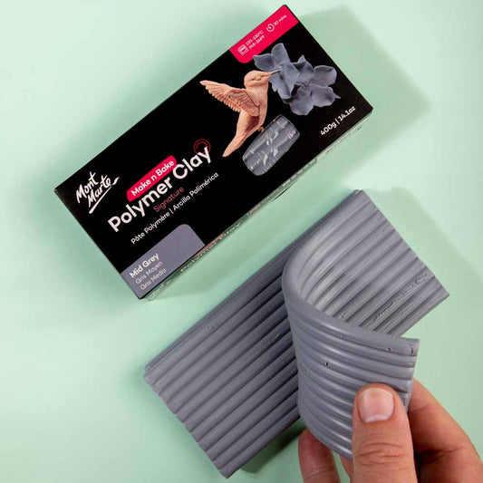 Make n Bake Polymer Clay Signature 400g - Mid Grey Mont Marte