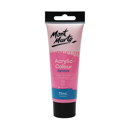 Mont Marte Studio Acrylic Paint Tube 75ml - Pink - ArtSupplies.nz