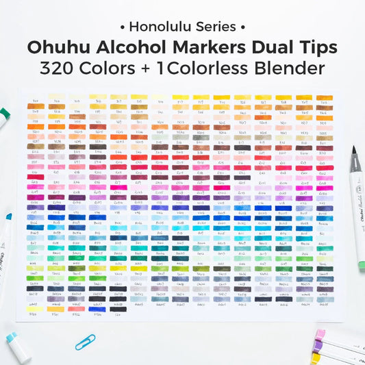 Ohuhu Honolulu 320 Colours Dual Tip Alcohol Art Markers - Artsupplies NZ
