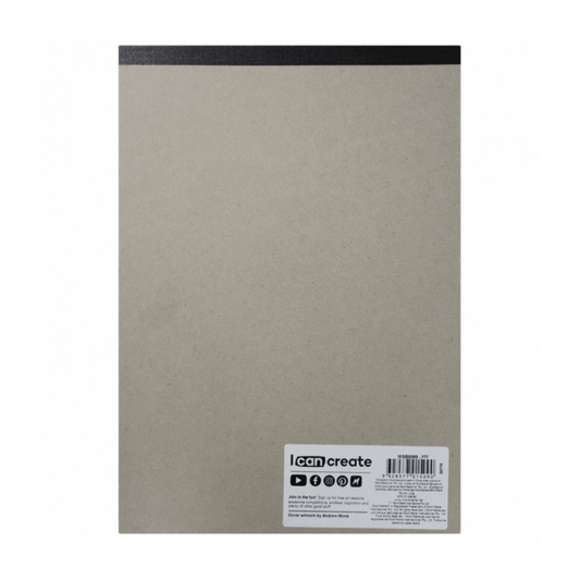 Signature Black Paper Sketch Pad 140gsm A4 25 Sheet - Glowish