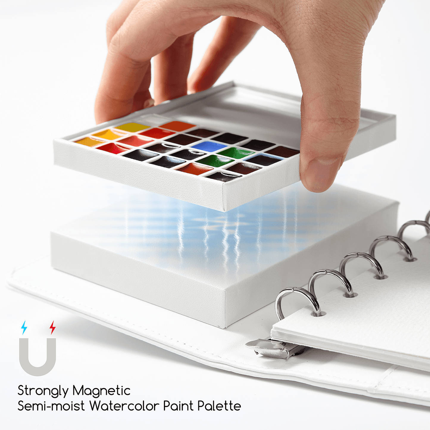 MEEDEN watercolour travel set with paint palette, brush and journal