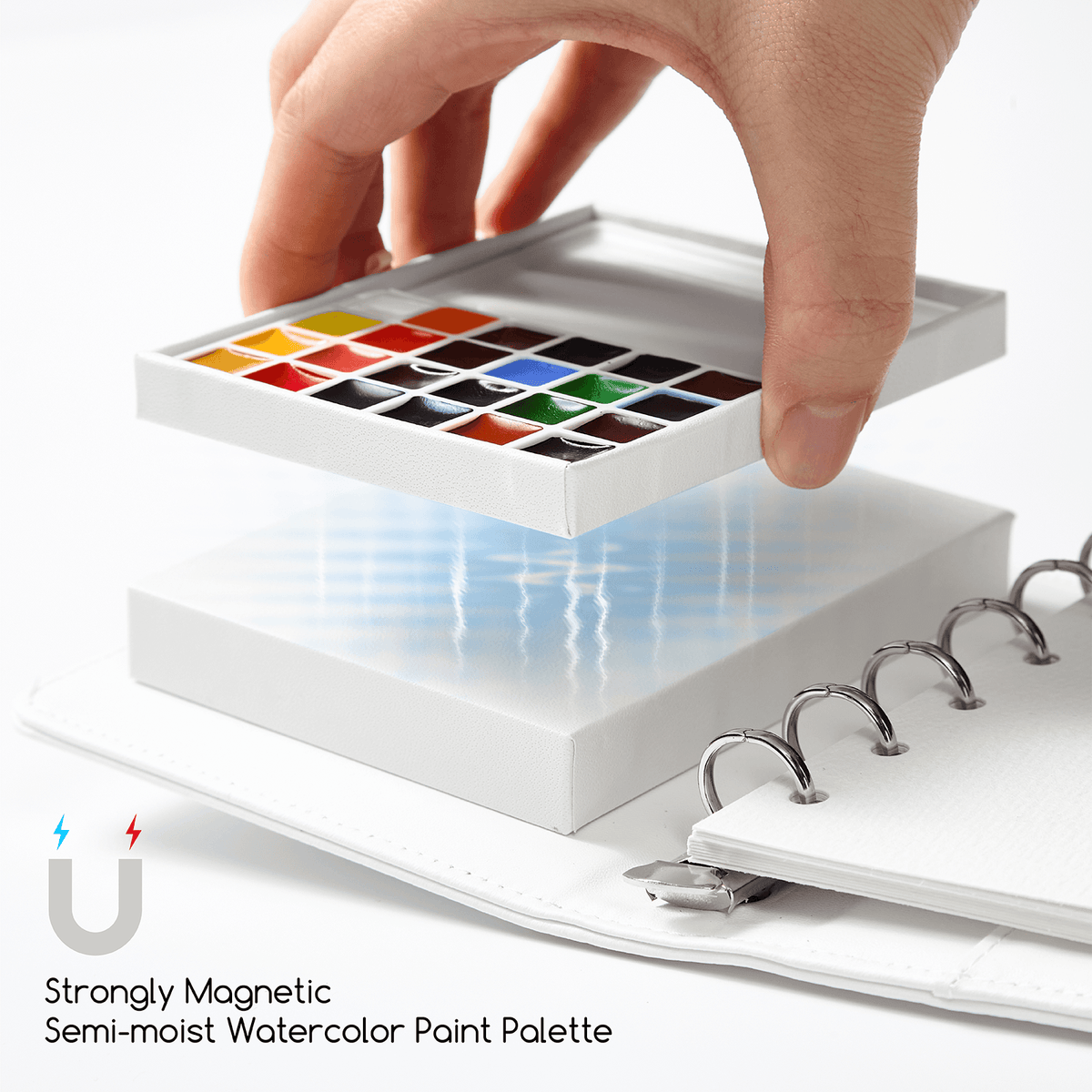 MEEDEN watercolour travel set with paint palette, brush and journal