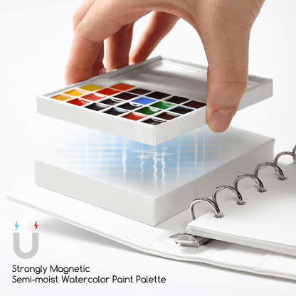 MEEDEN watercolour travel set with paint palette, brush and journal