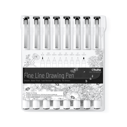 Ohuhu Fineliner Drawing Pens 8 Pack Archival Ink - product shot
