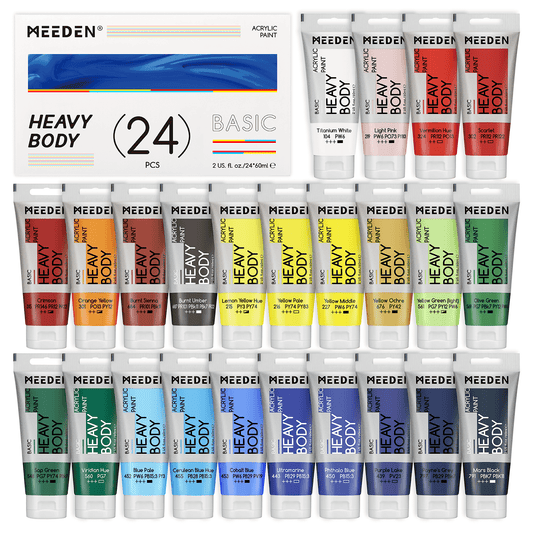 MEEDEN heavy body acrylic paint set 24 x 60ml tubes
