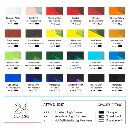 MEEDEN heavy body acrylic paint set 24 x 60ml tubes