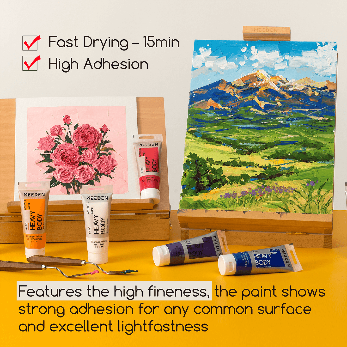MEEDEN heavy body acrylic paint set 24 x 60ml tubes