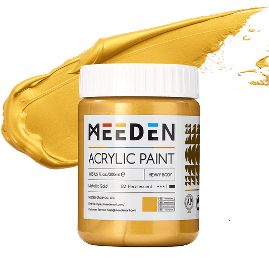 MEEDEN Heavy Body acrylic paint 300ml jar, Metallic Gold