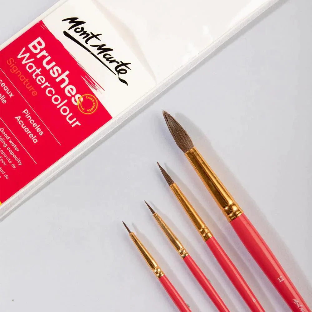 4pcs Watercolour Brushes Signature Set - Mont Marte - Glowish