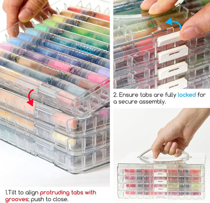 MEEDEN two-colour dual tip acrylic markers 48 colours box set