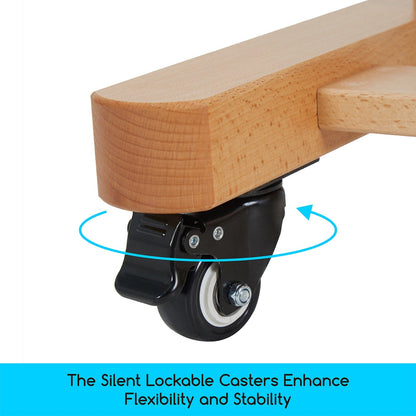 MEEDEN Deluxe Multi-Function Easel on castors with adjustable canvas tray