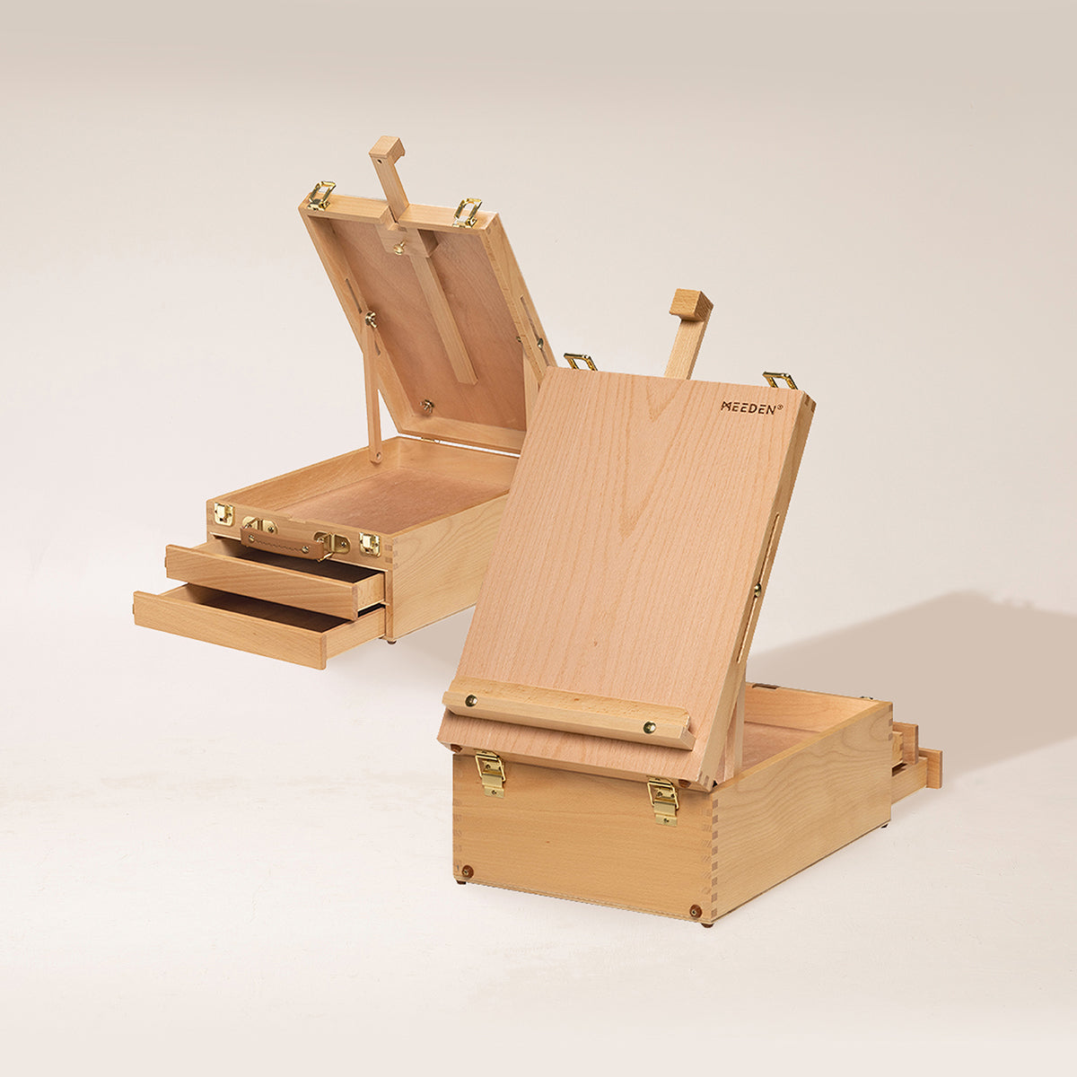 MEEDEN Wood Sketchbox Easel with storage drawers, closed