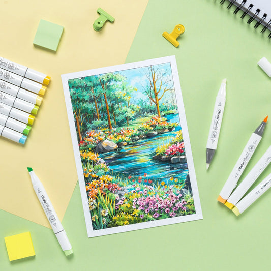 Ohuhu Honolulu 168 alcohol markers large set comparison