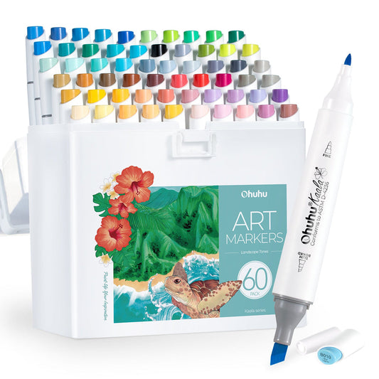Ohuhu Kaala 60 Colors Landscape alcohol markers set
