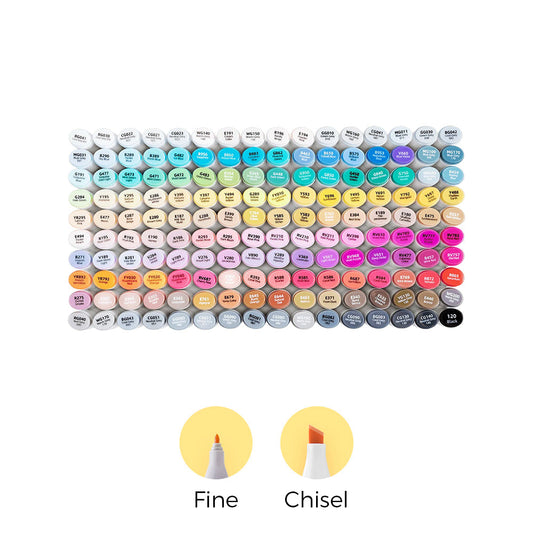 Ohuhu Oahu 160 Colors Fine and Chisel Dual Tip Alcohol Markers
