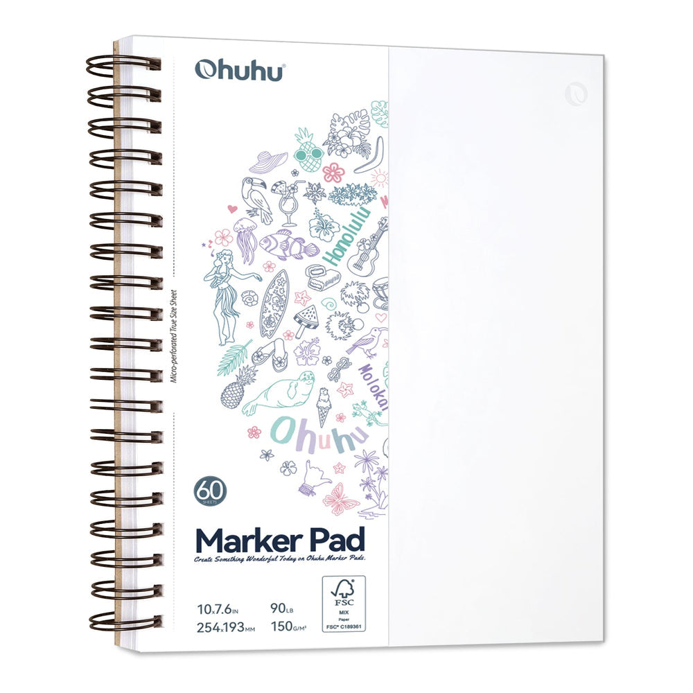 Ohuhu Marker Pad 7.6x10 Large 120LB 200GSM Bleedproof Double-Sided