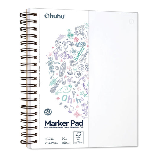 Ohuhu Marker Pad 7.6x10 Large 120LB 200GSM Bleedproof Double-Sided