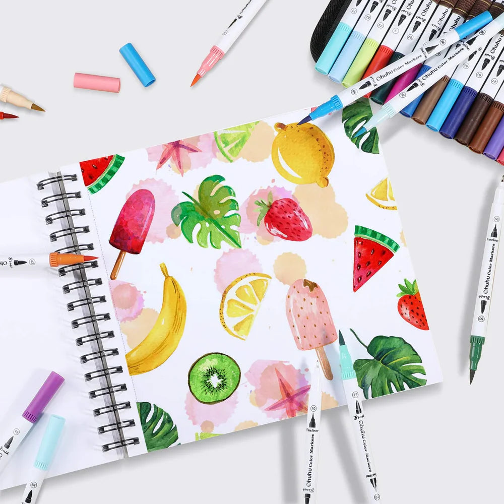 Ohuhu 8.9x8.3 marker pad bleedproof paper detail