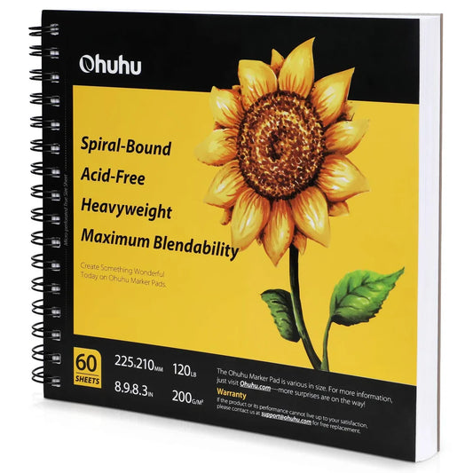 Ohuhu Marker Pad 8.9x8.3 Portable 120LB 200GSM Bleedproof