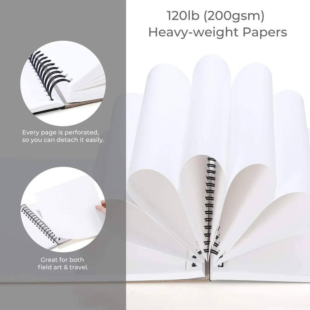 Ohuhu 8.9x8.3 marker pad easy-tear spiral pages
