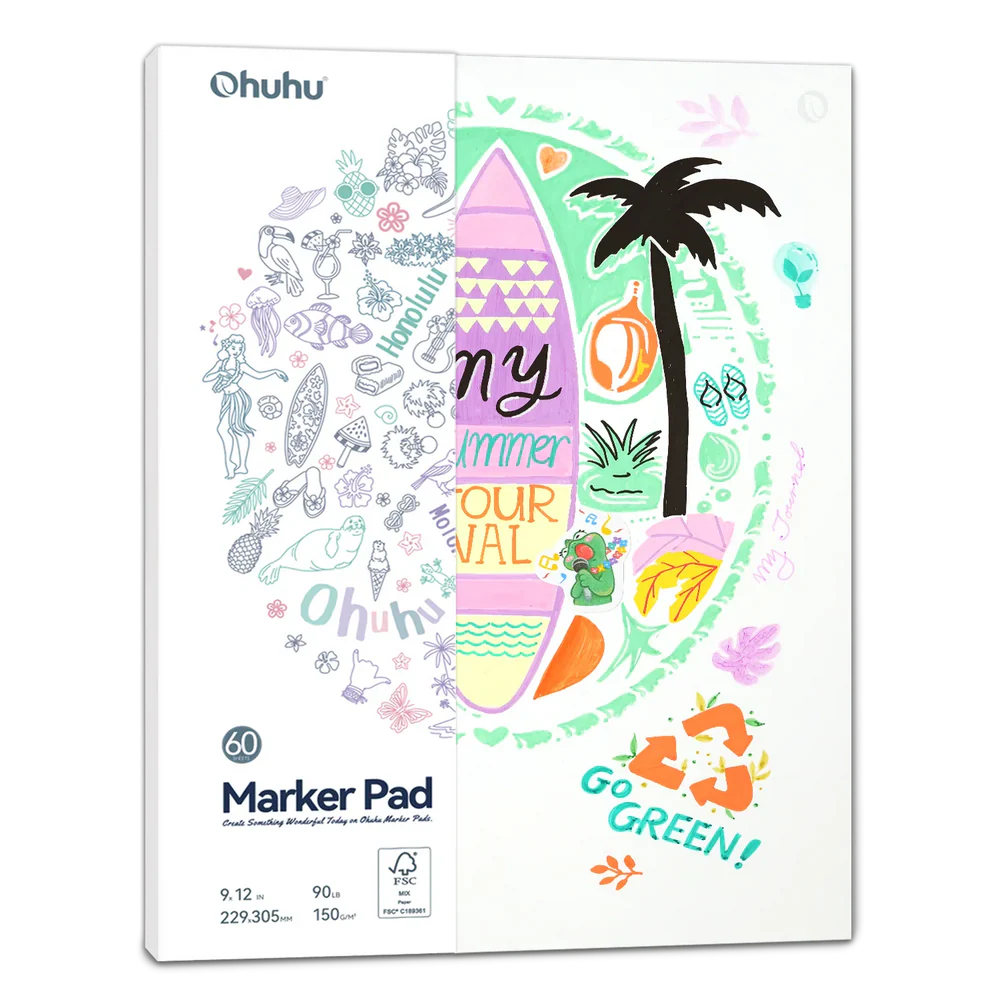 Ohuhu Marker Pad 9x12 double-sided pages