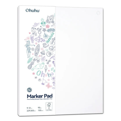 Ohuhu Marker Pad 9x12 120LB 200GSM Bleedproof Double-Sided