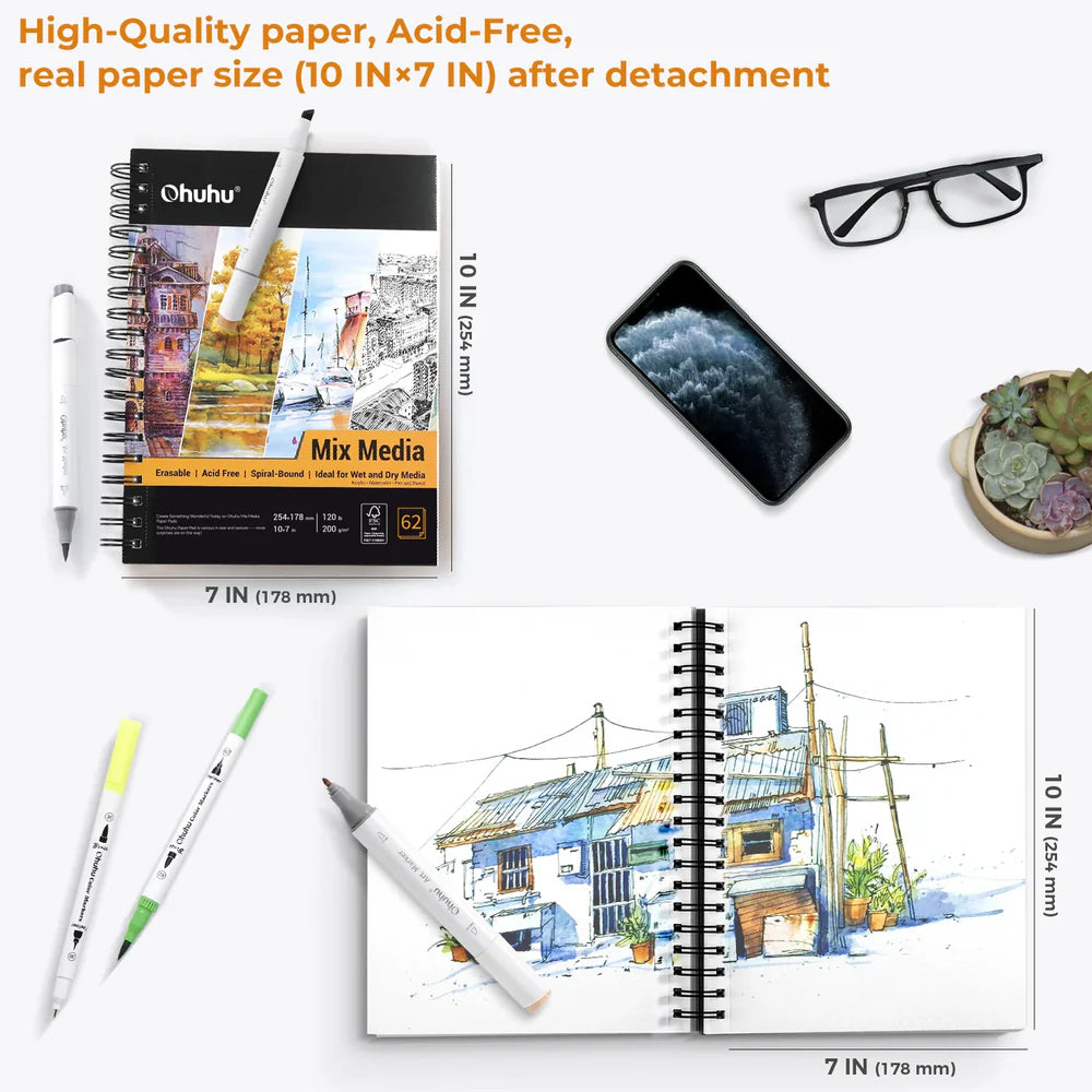Ohuhu Mix Media Pad 10x7.6 FSC Certified artwork example