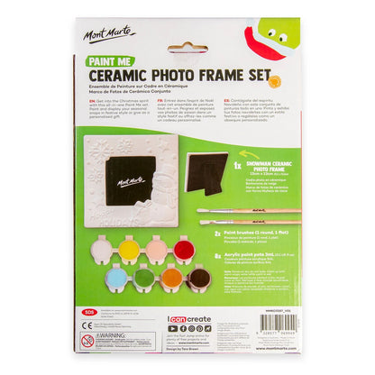 Paint Me - Ceramic Photo Frame - Snowman Mont Marte