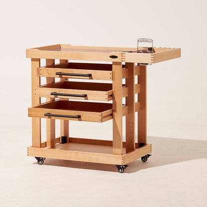 MEEDEN 5-tier artist storage cart on wheels with drawers open