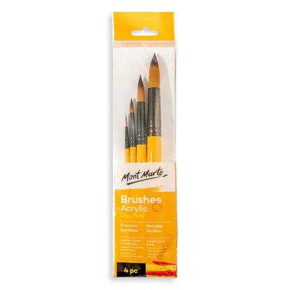 Acrylic Brushes Signature 4pc - Mont Marte
