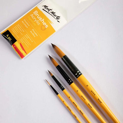 Acrylic Brushes Signature 4pc - Mont Marte