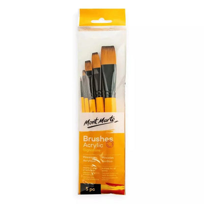 Acrylic Brushes Signature 5pc - Mont Marte - Glowish