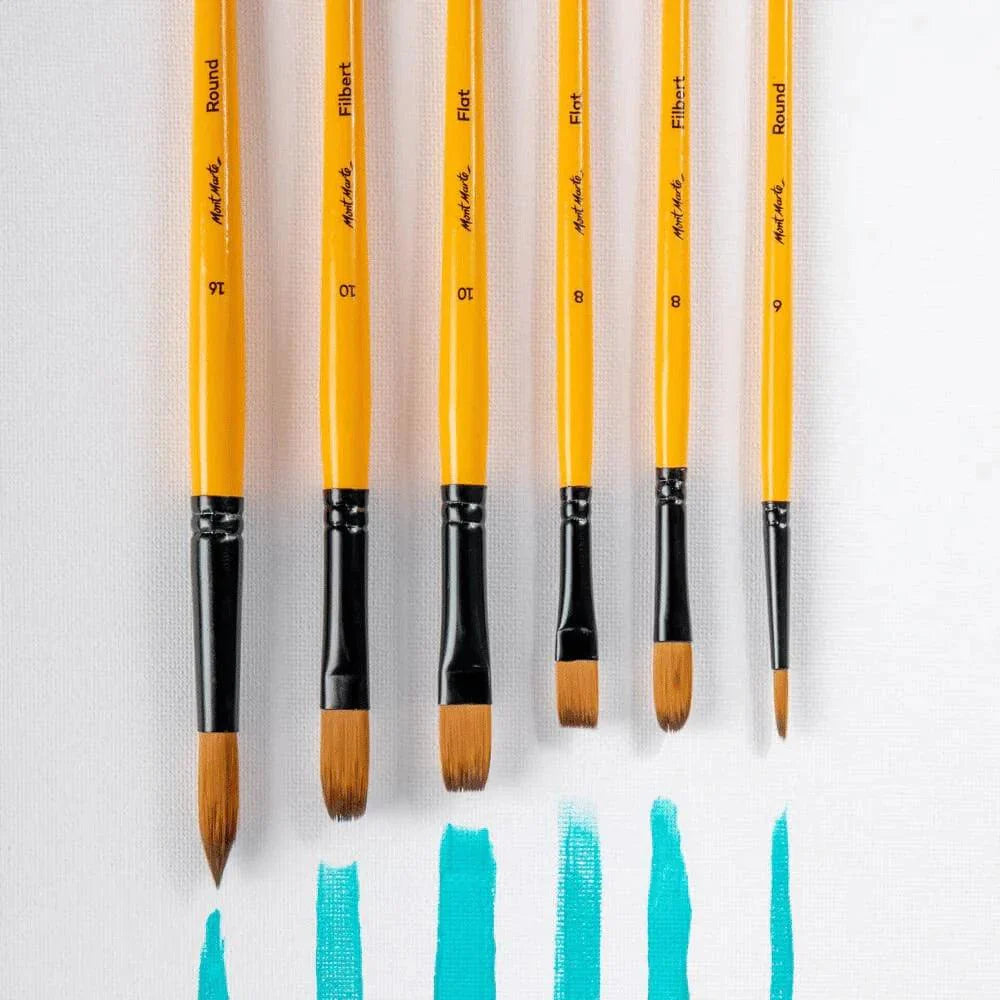 Acrylic Brushes Signature 6pc - Mont Marte - Glowish