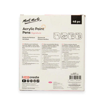 Acrylic Paint Pens Broad Tip 48pc - Mont Marte - Glowish