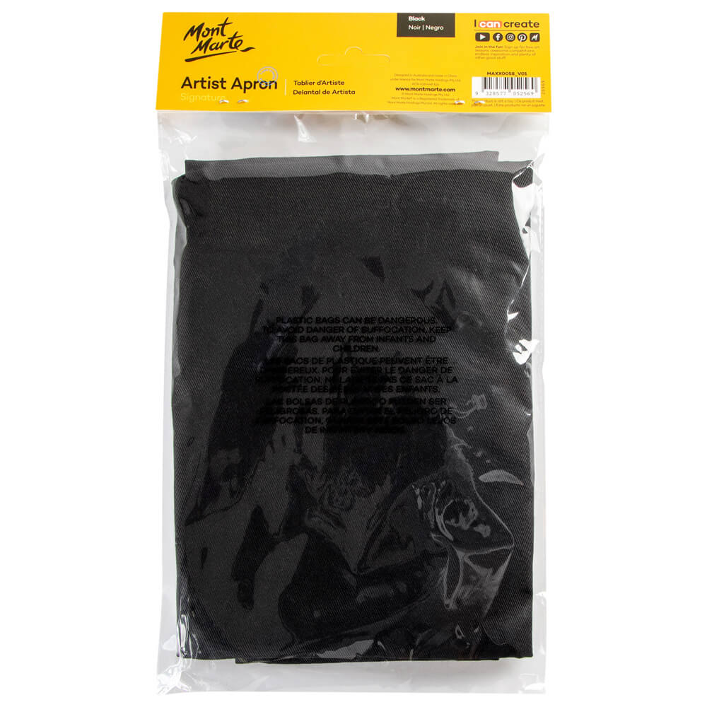 Artist Apron Black Signature - Mont Marte
