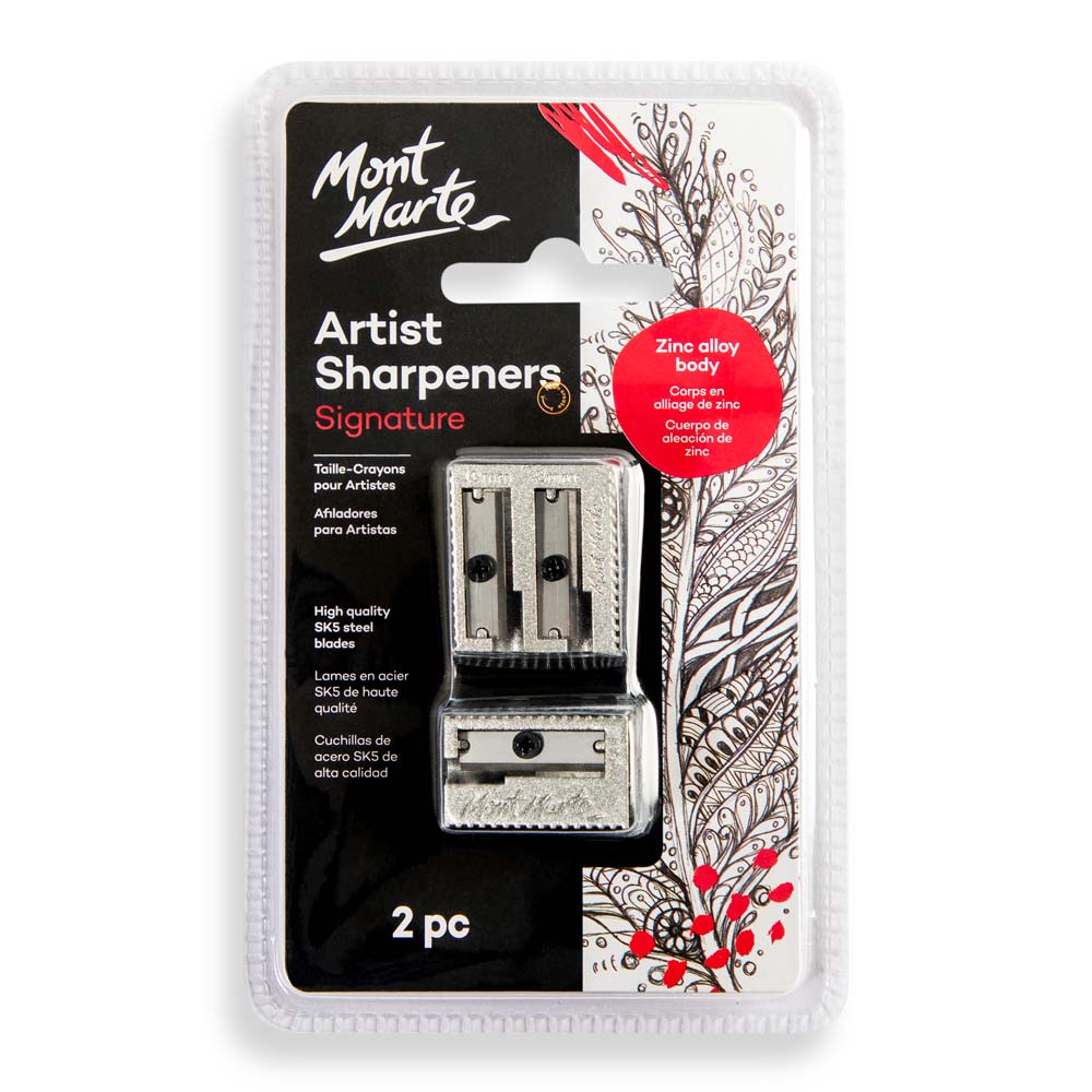 Artists Sharpener Set Zinc Alloy 2pce - Mont Marte