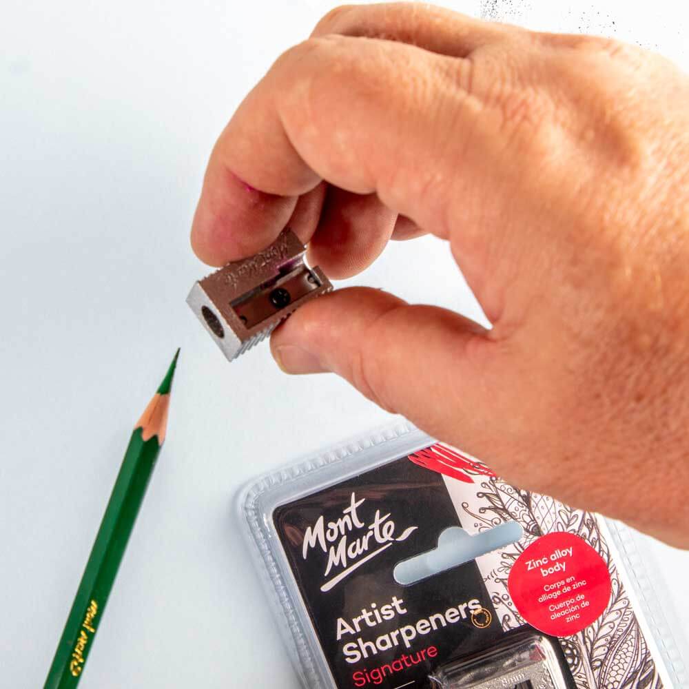 Artists Sharpener Set Zinc Alloy 2pce - Mont Marte