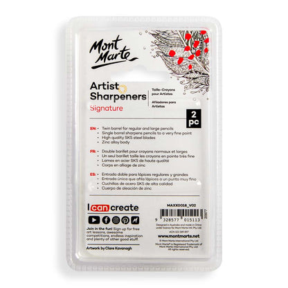 Artists Sharpener Set Zinc Alloy 2pce - Mont Marte