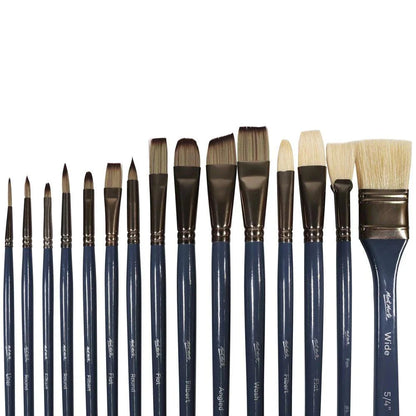Brush Set in Magnetic Close Wallet 15pc - Mont Marte - Glowish
