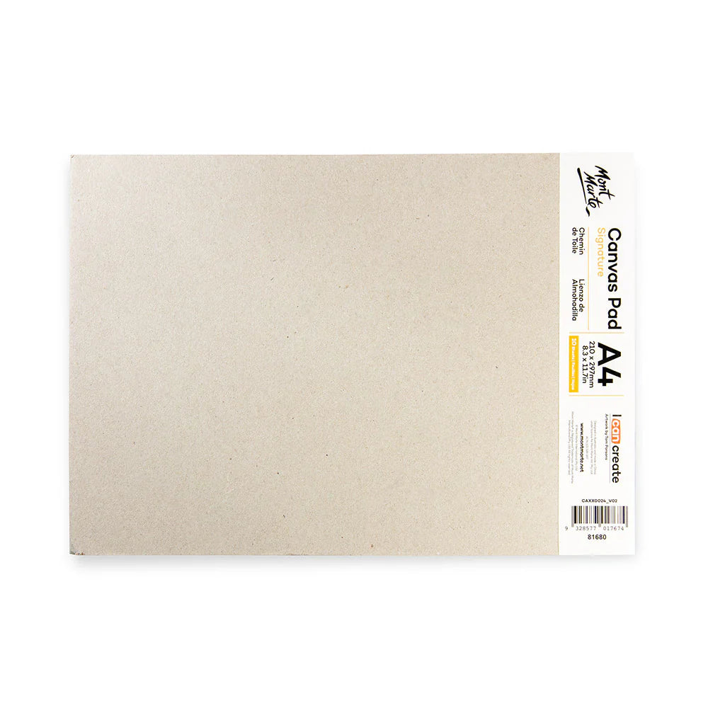 Canvas Pad Signature 10 Sheet A4 (8.3 x 11.7in) - Mont Marte - Glowish