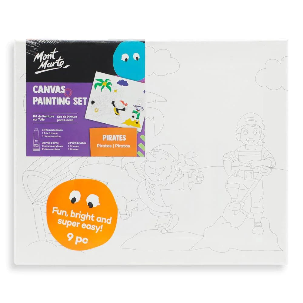 Canvas Painting Set 9pc - Pirates - Mont Marte - Glowish