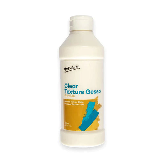 Clear Texture Gesso Premium 500ml (16.9oz) - Mont Marte - Glowish