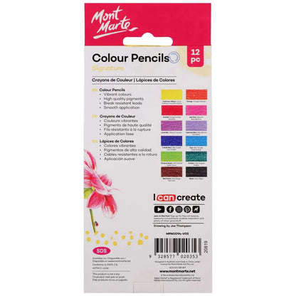 Colour Pencils Signature 12pc - Mont Marte - Glowish