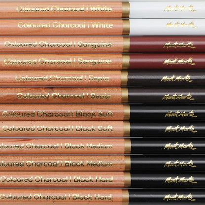 Coloured Charcoal Pencils Signature 12pc - Mont Marte - Glowish