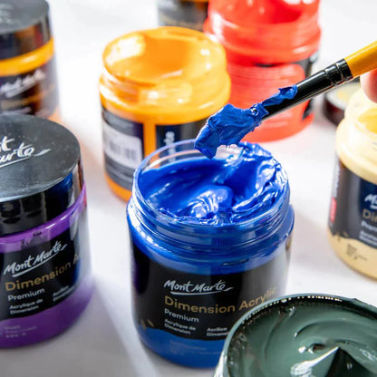 Dimension Acrylic Paint 250ml Pot - Cyan Blue - Mont Marte - Glowish
