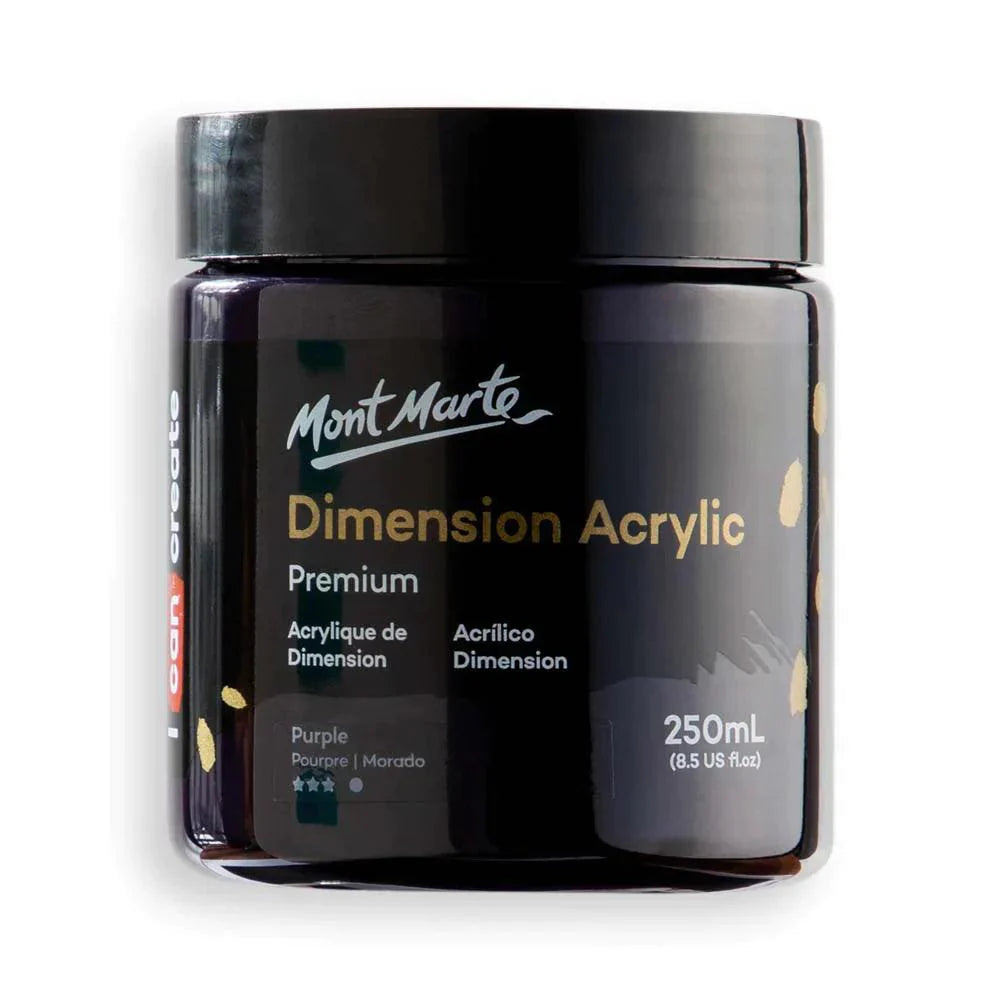 Dimension Acrylic Paint 250ml Pot - Purple - Mont Marte - Glowish