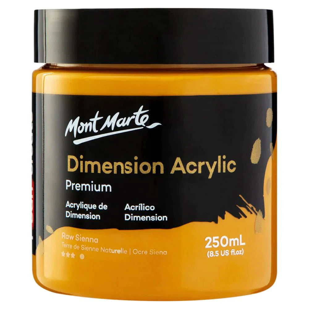 Dimension Acrylic Paint 250ml Pot - Raw Sienna - Mont Marte - Glowish