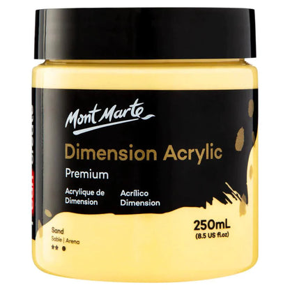 Dimension Acrylic Paint 250ml Pot - Sand - Mont Marte - Glowish